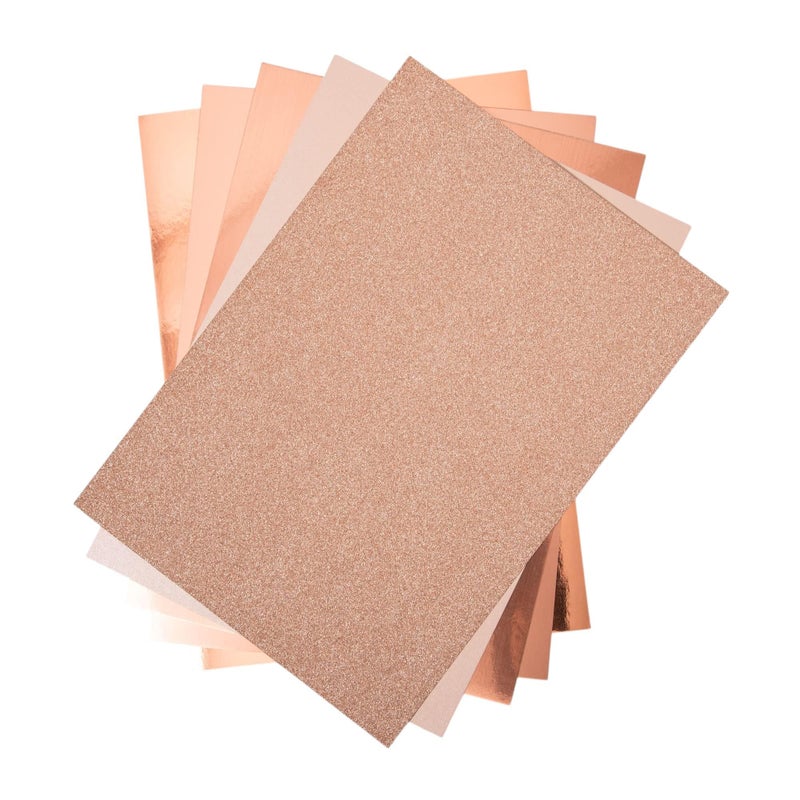 Sizzix Rose Gold, Surfacez, Surfaces-Opulent Cardstock, 8x11.5 inches, 50 Pack - Image 1